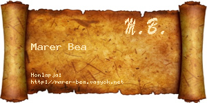 Marer Bea névjegykártya